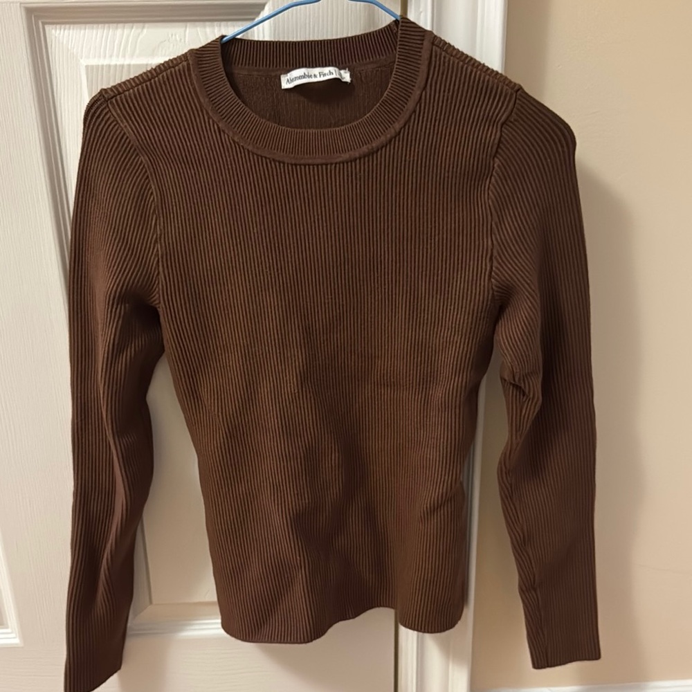 Abercrombie & Fitch Brown Ribbed Top